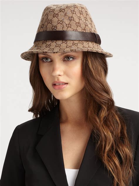 cap gucci hat women|Gucci fedora hats women's.